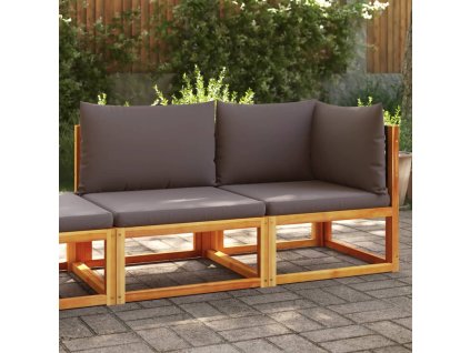 Zahradní pohovka s polštáři pro 2 osoby, akácie a ratan 4008175