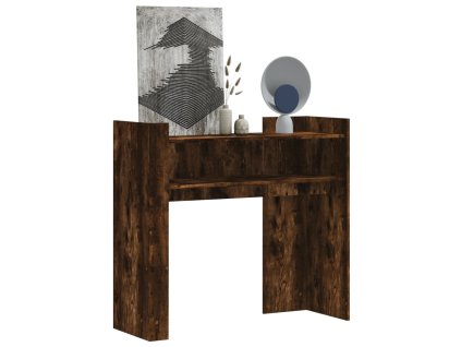 Konzolový stolek kouřový dub 100 x 35 x 90 cm kompozitní dřevo 848469
