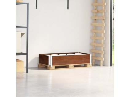 Paletový nástavec hnědý 100 x 50 cm masivní borové dřevo 4010281