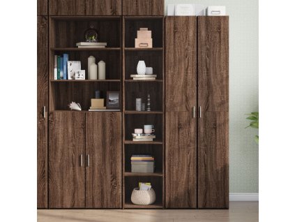 Skříň highboard hnědý dub 40 x 41 x 185 cm kompozitní dřevo 3281672