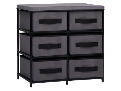 Úložná skříňka se 6 zásuvkami 55 x 29 x 55 cm šedá ocel 288322