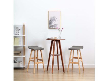 Barové židle 2 ks tmavě šedé textil 249577