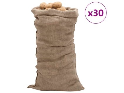 Jutové pytle 30 ks 65 x 135 cm 100% juta 220 g/m² 155806