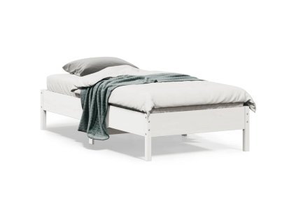 Postel bez matrace bílá 90 x 190 cm masivní borovice 842727