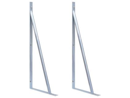 Podpěry pro plotové sloupky 2 ks pozinkovaná ocel 148988