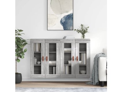 Nástěnné skříňky 2 ks šedé sonoma kompozitní dřevo 3197919