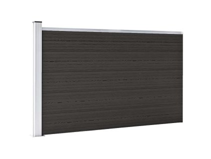 Plotový dílec WPC 175 x 105 cm černý 148976