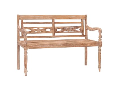 Lavice Batavia 120 cm s běleným povrchem masivní teakové dřevo 316035