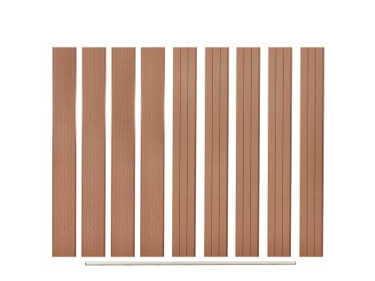 Náhradní plotové desky 9 ks WPC 170 cm hnědé 45039