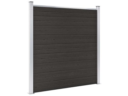 Plotový dílec WPC 180 x 186 cm černý 148972