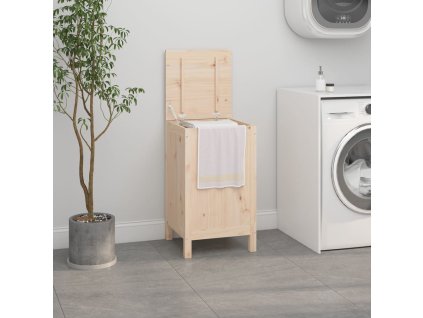 Box na prádlo 44 x 44 x 76 cm masivní borové dřevo 823574