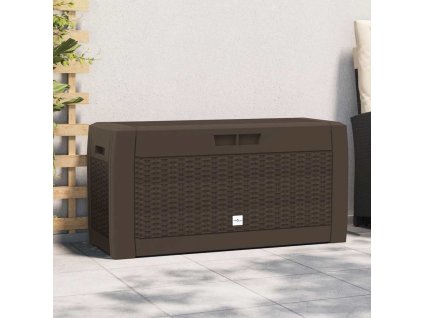 Zahradní úložný box hnědý 119 x 48 x 60 cm polypropylen 152196