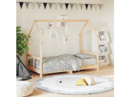 Dětská postel 80 x 160 cm masivní borové dřevo 835724