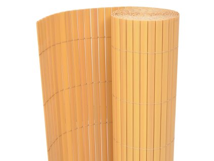 Oboustranný zahradní plot PVC 90 x 500 cm žlutý 43629