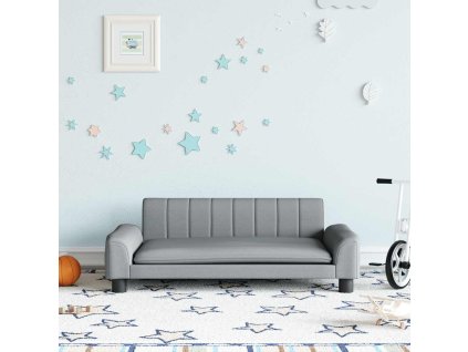 Dětská pohovka světle šedá 90 x 53 x 30 cm textil 3196258