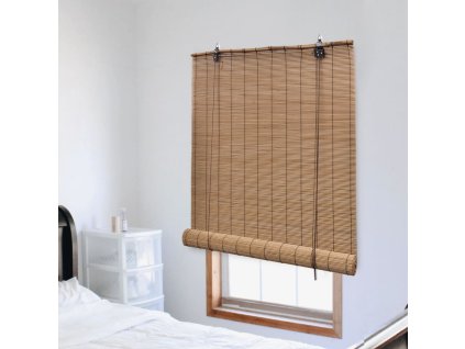 Bambusová roleta 80 x 220 cm hnědá 245813