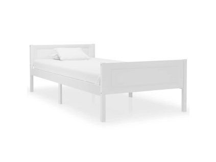 Rám postele masivní borové dřevo bílý 90 x 200 cm 322103