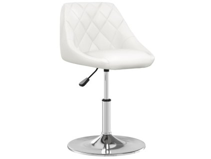 Barová stolička bílá umělá kůže 3088655
