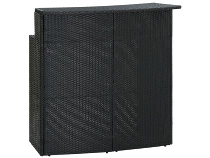 Zahradní barový stůl černý 120 x 55 x 110 cm polyratan 313468