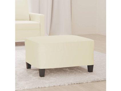Podnožka krémová 70x55x41 cm umělá kůže 349356