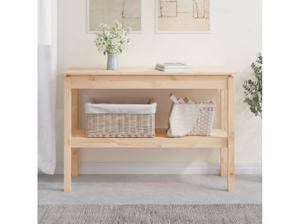 Konzolový stolek 110 x 40 x 75 cm masivní borové dřevo 814299