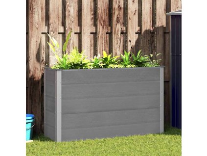 Vyvýšený záhon dřevoplast 150 x 50 x 91 cm šedý 43608