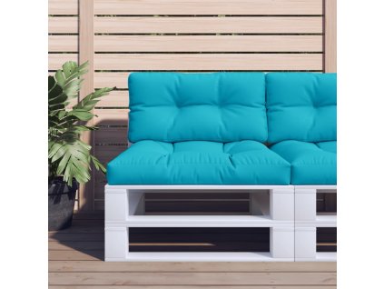 Podušky na palety 2 ks tyrkysové textil 360710