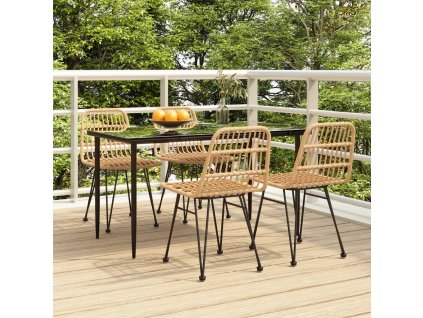 5dílný zahradní jídelní set polyratan 3157875