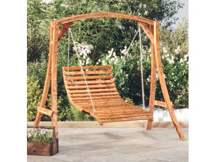 Houpací postel ohýbané dřevo s teakovou úpravou 115x147x46 cm 313939