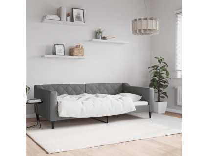 Válenda tmavě šedá 90 x 190 cm textil 354172