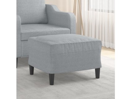 Podnožka světle šedá 60 x 50 x 41 cm textil 349279