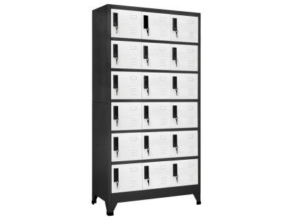 Uzamykatelná skříň antracitová a bílá 90 x 40 x 180 cm ocel 339832