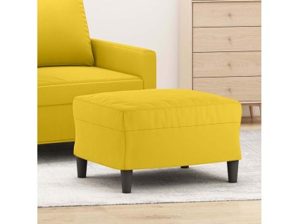 Podnožka žlutá 60 x 50 x 41 cm samet 349299