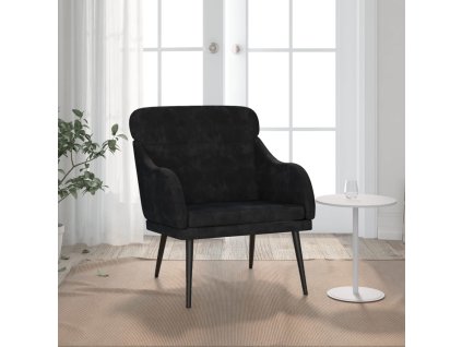 Křeslo černé 63 x 76 x 80 cm samet 351440