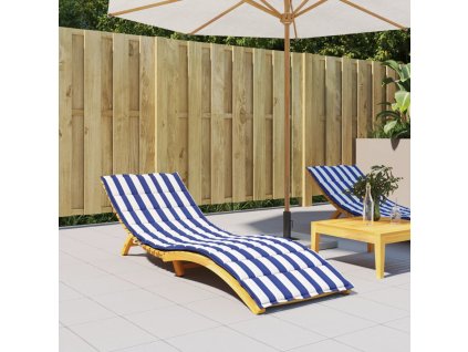 Poduška na lehátko modré a bílé pruhy oxfordská látka 361443