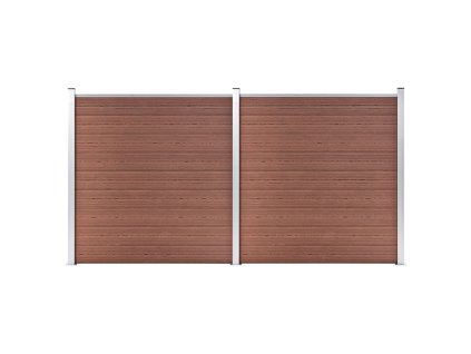 Zahradní plot WPC 353 x 186 cm hnědý 3053207