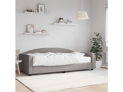 Válenda s matrací taupe 100 x 200 cm textil 3197178