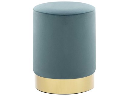 Stolička světle modrá a zlatá samet 28 x 36 cm 249840