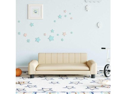 Dětská pohovka krémová 90 x 53 x 30 cm textil 3196257