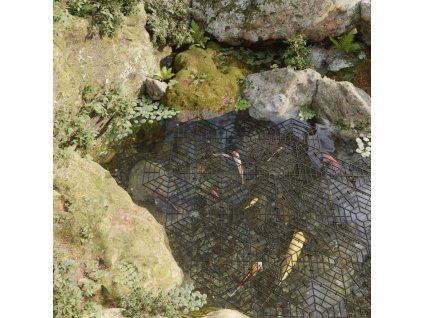 Ochrana jezírka 40 ks černá polypropylen 318303