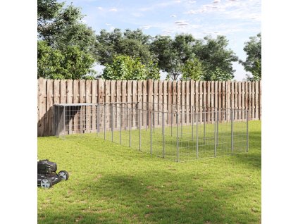 Psí kotec stříbrný 13,31 m² ocel 3082244