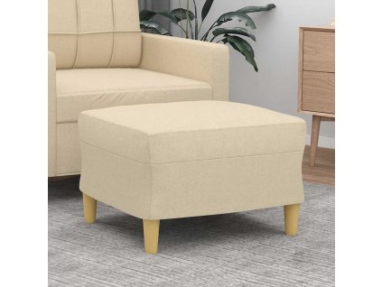 Podnožka krémová 60 x 50 x 41 cm textil 349265