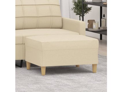 Podnožka krémová 70 x 55 x 41 cm textil 349273