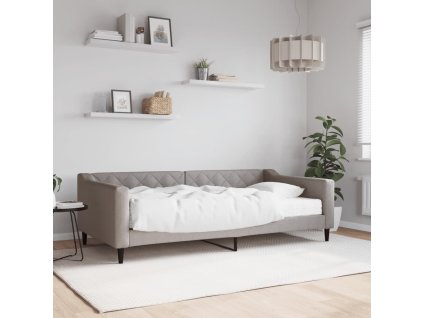 Válenda s matrací taupe 100 x 200 cm textil 3197416