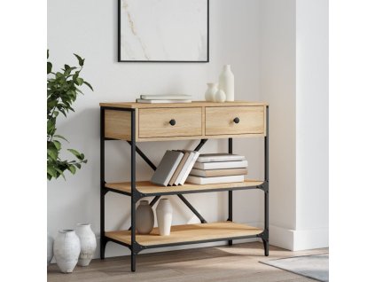 Konzolový stolek dub sonoma 75 x 34,5 x 75 cm kompozitní dřevo 833409