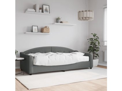 Válenda s matrací tmavě šedá 90 x 200 cm textil 3197513