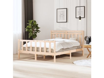 Rám postele 150 x 200 cm King Size masivní dřevo 3100963
