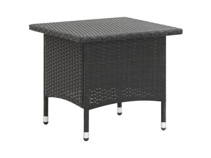 Čajový stolek černý 50 x 50 x 47 cm polyratan 46250