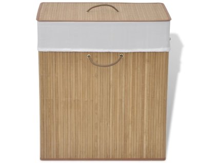 Bambusový koš na prádlo čtverhranný přírodní odstín 242725