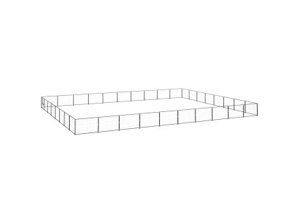 Psí kotec černý 80 m² ocel 3082189